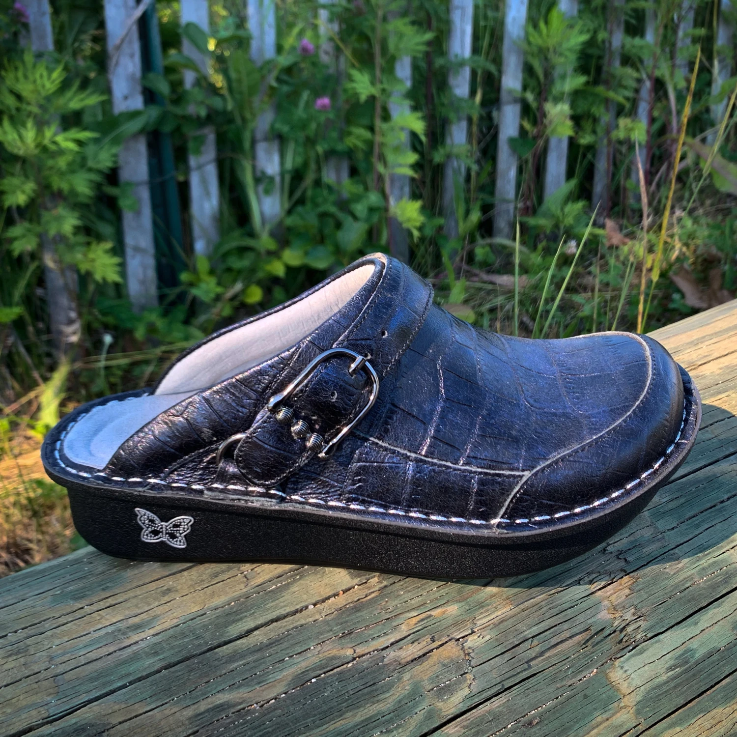 Seville Croco Noche Clog 4 Seville Croco Noche Clog - Image 2