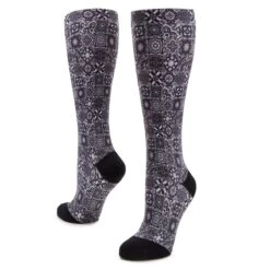 Compression Aztec Tile Black Socks 8 Compression Aztec Tile Black Socks -Alegria Shoe Store ALG 92607 S3