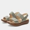 Bailee Woven Sage Sandal 2 Bailee Woven Sage Sandal -Alegria Shoe Store BAI 6132 S1