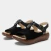 Betsie Stretch Black Sandal 2 Betsie Stretch Black Sandal -Alegria Shoe Store BSE 6146 S1