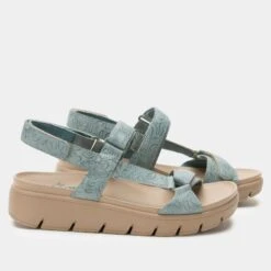 Henna Aged Denim Sandal 11 Henna Aged Denim Sandal -Alegria Shoe Store HEN 6138 S2