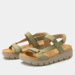 Henna Washed Khaki Sandal