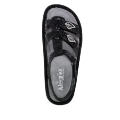 Kleo Black Leaf Sandal 10 Kleo Black Leaf Sandal -Alegria Shoe Store KLE 676 S4