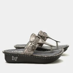 Kennedi Twinkle Pewter Sandal 9 Kennedi Twinkle Pewter Sandal -Alegria Shoe Store KNN 6101 S2