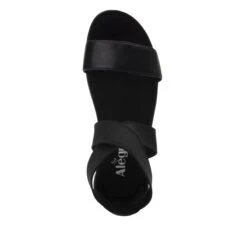 Lucia Black Sandal 10 Lucia Black Sandal -Alegria Shoe Store LUC 601 S4