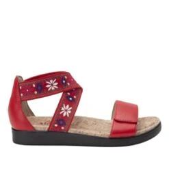 Lucia Red Sandal -Alegria Shoe Store LUC 7764 S2