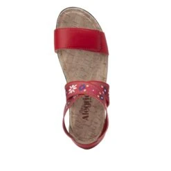 Lucia Red Sandal -Alegria Shoe Store LUC 7764 S4