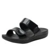 Orbyt Black Gloss Sandal -Alegria Shoe Store ORB 7441 S1