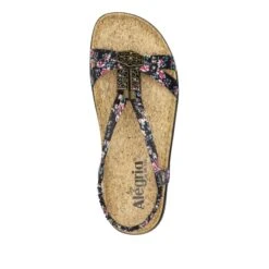 Roz Charm Black Sandal -Alegria Shoe Store ROZ 7554 S4