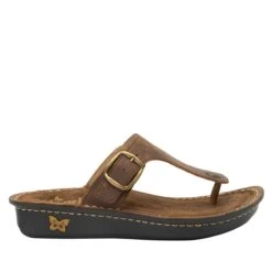 Vella Oiled Brown Sandal 10 Vella Oiled Brown Sandal -Alegria Shoe Store VEL 7412 S2