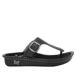Vella Oiled Black Sandal 10 Vella Oiled Black Sandal -Alegria Shoe Store VEL 7414 S2