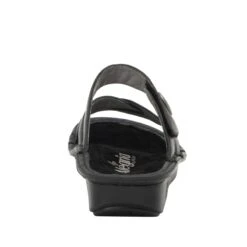 Victoriah Oiled Black Sandal -Alegria Shoe Store VIC 7414 S3