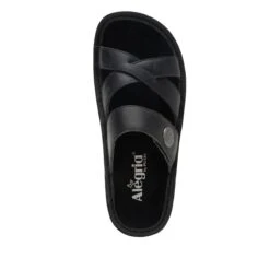 Victoriah Oiled Black Sandal -Alegria Shoe Store VIC 7414 S4