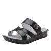 Victoriah Black Patent Sandal -Alegria Shoe Store VIC 7755 S1