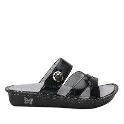 Victoriah Black Patent Sandal -Alegria Shoe Store VIC 7755 S2