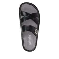 Victoriah Black Patent Sandal -Alegria Shoe Store VIC 7755 S4