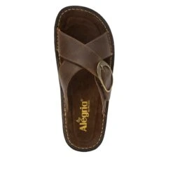 Vanya Oiled Brown Sandal -Alegria Shoe Store VYA 7412 S4